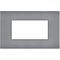 EL384 - Placca 4 posti grigio compatibile Vimar Arké - Compatibile Vimar Arké 