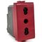 EL2370 - Presa bivalente 10-16A per segnalazione linea dedicata/emergenza rossa compatibile Vimar Plana - Compatibile Vimar Plana