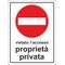 WB2021 - Cartello segnaletico vietato l'accesso proprietà privata 20x30cm - Segnaletica