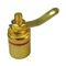 SP011 - Connettore dorato a banana da pannello - Rosso - Connettori Adattatori