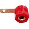 SP473 - Connettore a banana rosso da panello - Connettori Adattatori