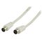 WB1030 - Cavo coassiale Coax (IEC) Dritto maschio - femmina  25m bianco - TV-SAT