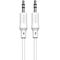 N040 - Cavo audio stereo jack audio 3.5mm 1m bianco JA004 - Cavi Audio Video