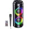 KK-6201 - Cassa acustica ricaricabile Bluetooth/USB/AUX/Scheda SD con microfono 6.5"x2 20W KK-6201 - Casse Acustiche