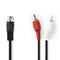 ND2262 - Cavo audio DIN maschio a 5 pin - 2x RCA maschio 1m Nero - Cavi Audio Video