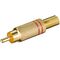 F1402 - Connettore RCA rosso placcato oro - Connettori e Adattatori