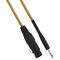 SP036 - Cavo XLR Cannon femmina a Jack 6.35 maschio 3 metri Mono - Giallo/Marrone - Cavi Audio Video