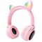 F4300 - Cuffie ad archetto bluetooth rosa JD012 - Cuffie