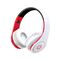 F4065 - Cuffie ad archetto Bluetooth con ingresso scheda SD rosse e bianche KSC-728 - Cuffie