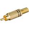 F1470 - Connettore RCA nero placcato oro - Connettori e Adattatori
