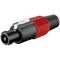 E9180 - Connettore speakon 4 poli rosso - Connettori e Adattatori