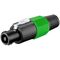 E9070 - Connettore speakon 4 poli verde - Connettori e Adattatori