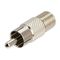 Q824 - Adattatore RCA maschio - F femmina con isolamento in teflon - Connettori e Adattatori