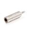 Q955 - Adattatore Jack spina 3.5mm stereo presa 6.3mm stereo - in metallo - Connettori e Adattatori