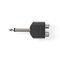 ND2790 - Adattatore audio mono Maschio da 6,35 mm - 2x Femmina RCA 10 pezzi Nero - Connettori e Adattatori