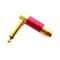 Q730 - Connettore Jack 6.3mm mono 90 gradi - rosso - Connettori e Adattatori