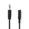 ND3780 - Cavo Audio Stereo Maschio da 3,5mm-Femmina da 6,35mm 0.2m Nero - Cavi Audio Video