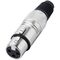 SP039 - Connettore Cannon XLR Femmina a 3 pin metallo e gomma - Connettori e Adattatori
