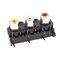 B8040 - Connettore 3xRCA femmina per CS - 90 gradi - Connettori e Adattatori