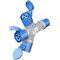 F1084 - Adattatore CEE blu da campeggio con spina 16A e 3 prese CEE 230V IP44 - Connettività