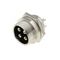 09700 - Connettore 4 poli maschio BF da pannello per microfono - Connettori e Adattatori